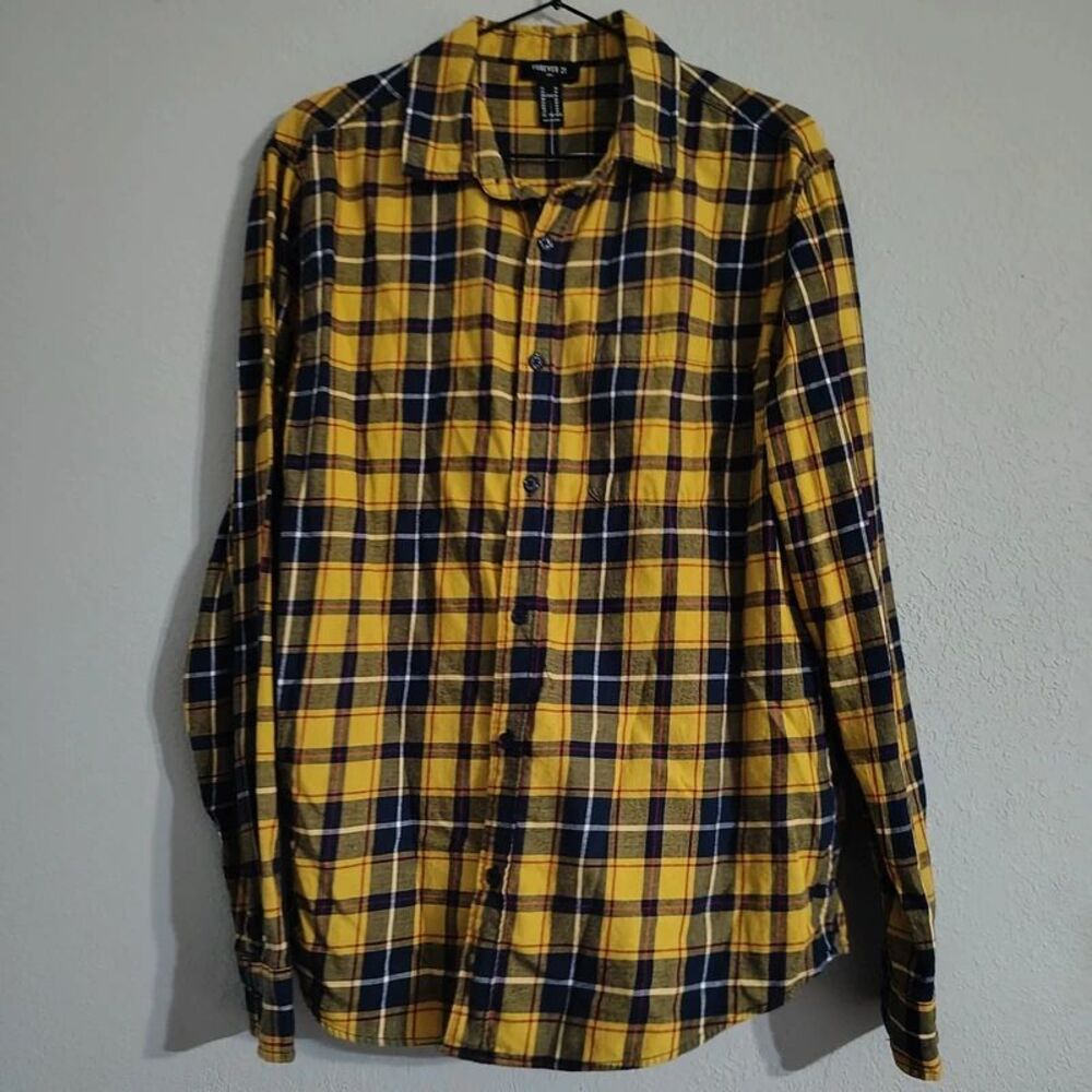 Men plaid long sleve